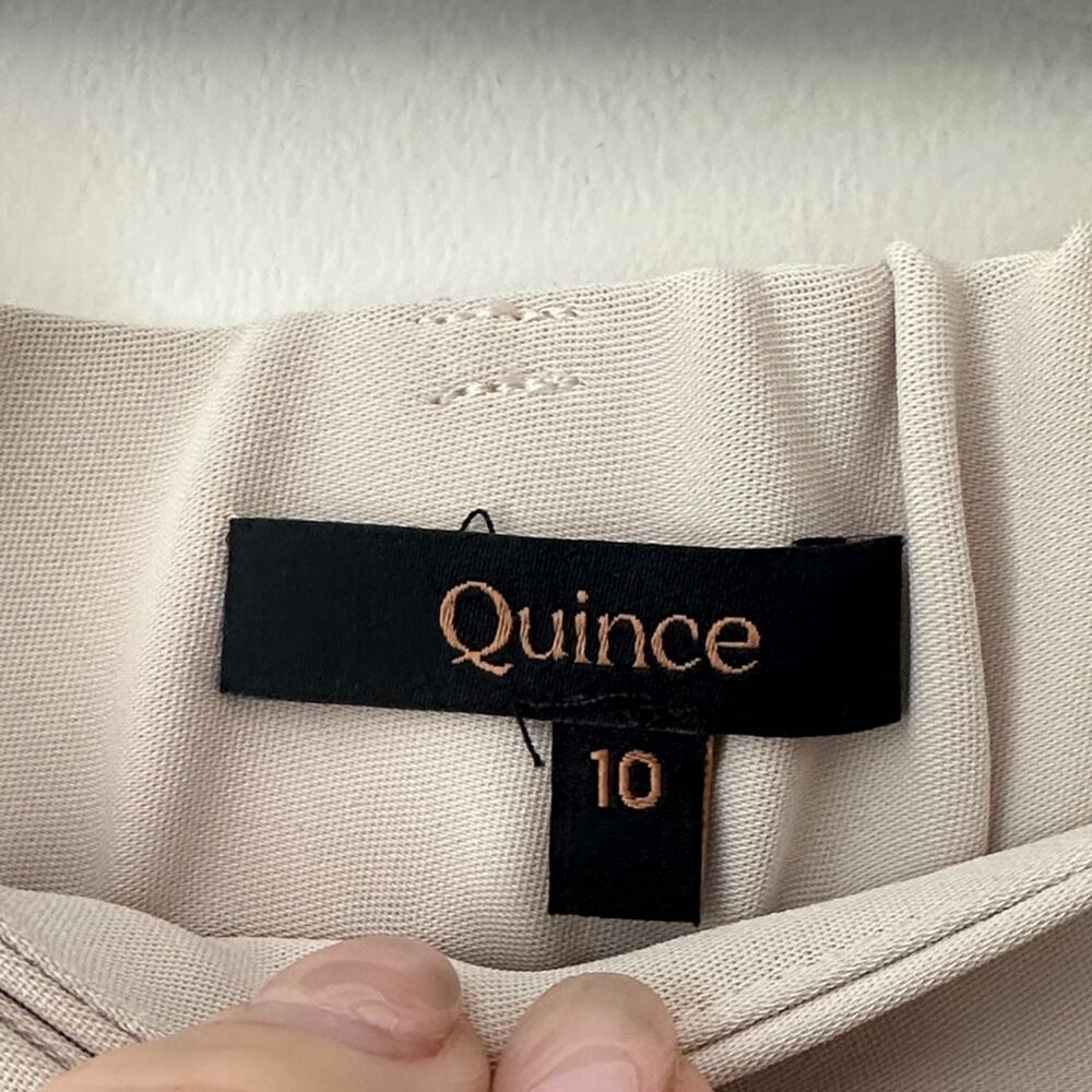 Quince Women's Crepe Ivory Dress Work Pants Size 10 - Picture 2 of 6